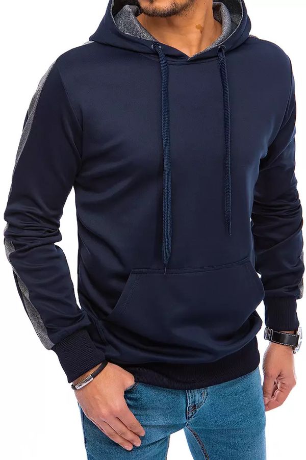 DStreet Navy blue men's hoodie Dstreet BX5121