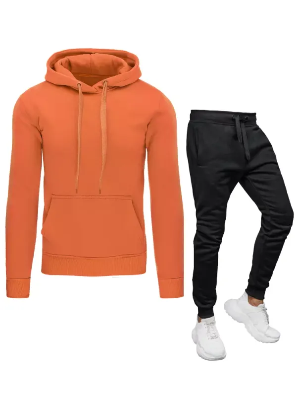 DStreet Orange-black men's tracksuit Dstreet z