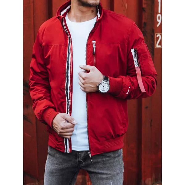 DStreet Red men's transitional jacket Dstreet TX4254