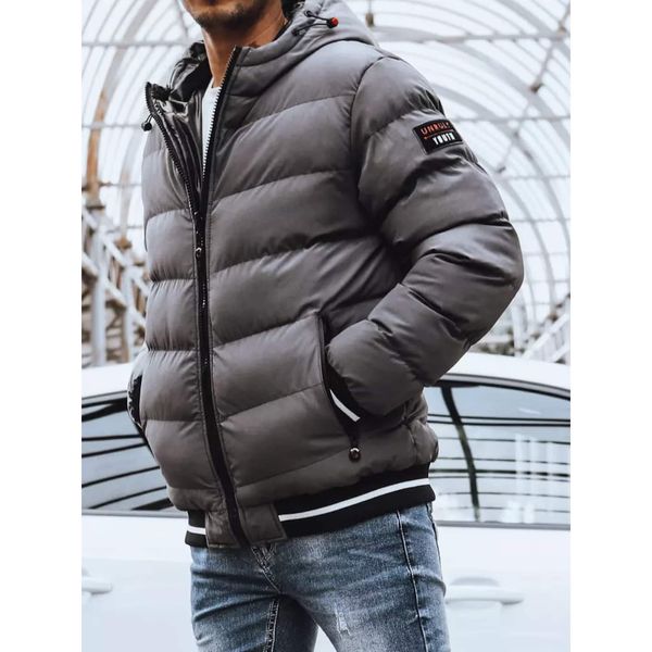 DStreet Reversible men's winter gray jacket Dstreet TX4198