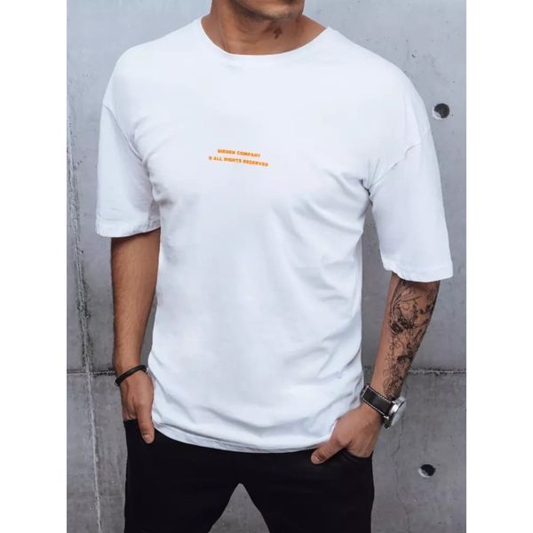 DStreet White Dstreet RX4623z men's T-shirt with print