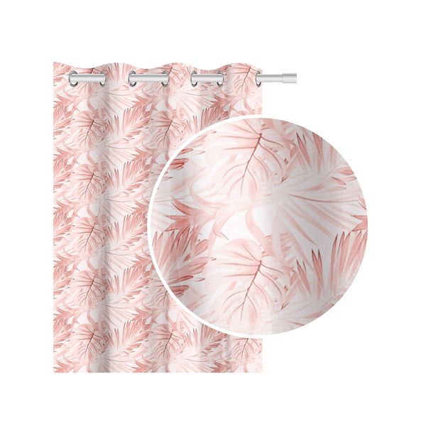 Edoti Edoti Curtain with leaves Hibiscus 140x250 A738