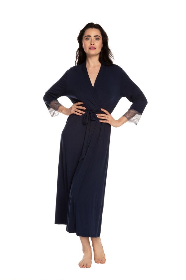 Effetto Effetto Woman's Housecoat 03158 Navy Blue
