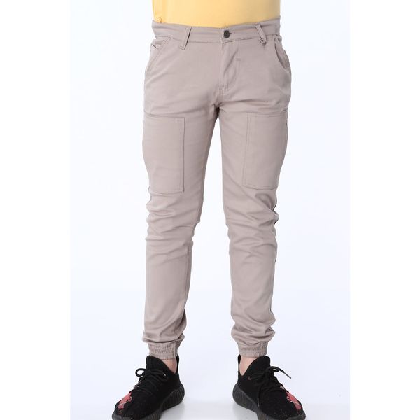 FASARDI Boys' beige pants with elastic bands