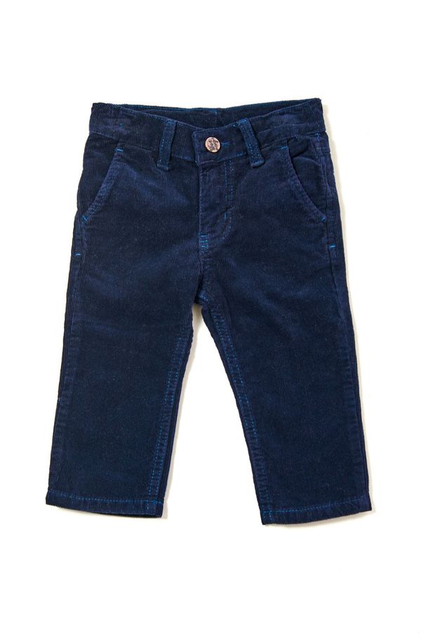 FASARDI Boys' Dark Blue Corduroy Shorts
