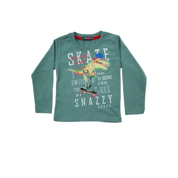 FASARDI Boys' green blouse with an application
