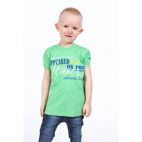 FASARDI Boys' green t-shirt with inscriptions