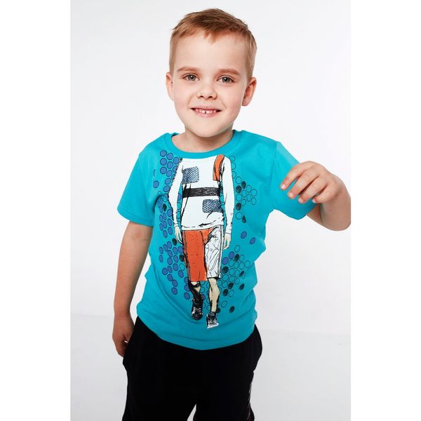 FASARDI Boys' T-shirt with a mint application