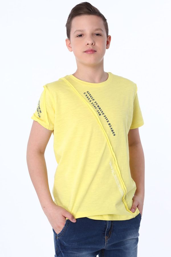FASARDI Boys' T-shirt with yellow print