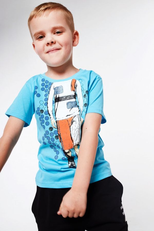 FASARDI Chlapecké tričko s aplikací modré
