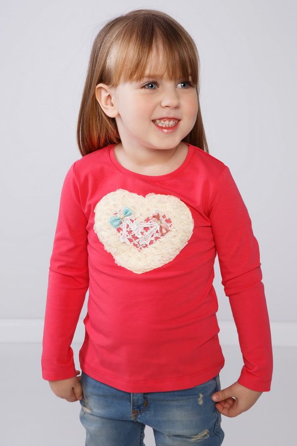 FASARDI Coral blouse with heart