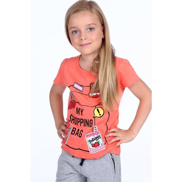 FASARDI Girls' t-shirt with coral patches