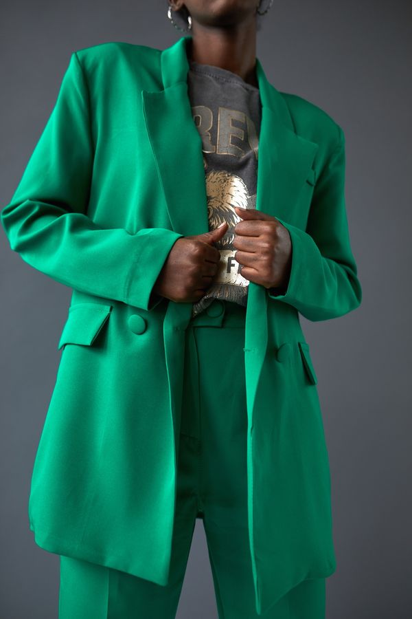 FASARDI Green classic lined jacket SFMY8872