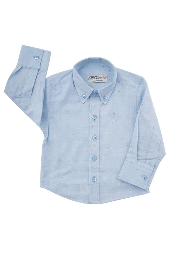 FASARDI Light blue spotted shirt