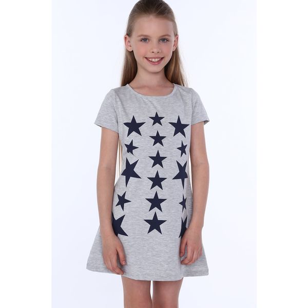 FASARDI Light gray girl's dress with stars