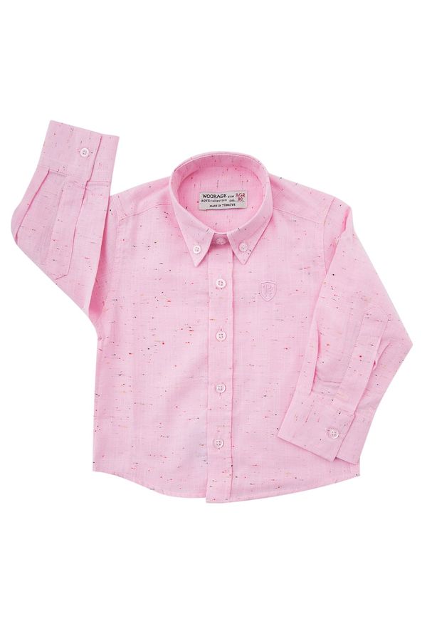FASARDI Světle růžová melírovaná košile
