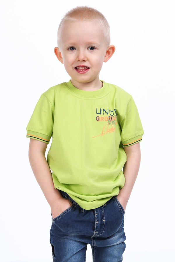 FASARDI Lime boys' T-shirt with inscriptions