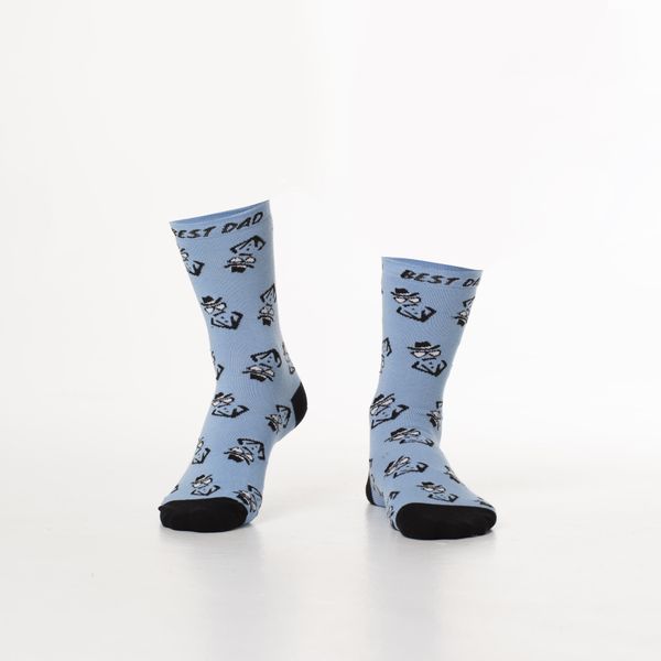 FASARDI Modré dámské ponožky s postavičkami