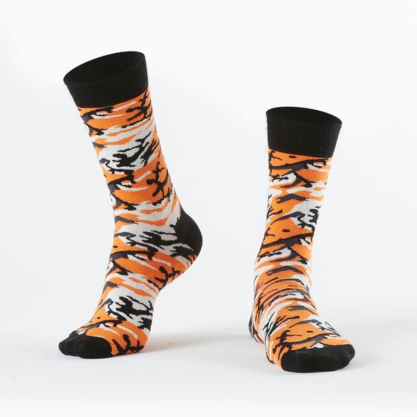 FASARDI Oranžové camo pánské ponožky