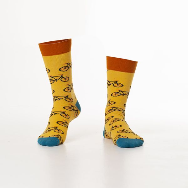 FASARDI Pánské žluté ponožky s koly