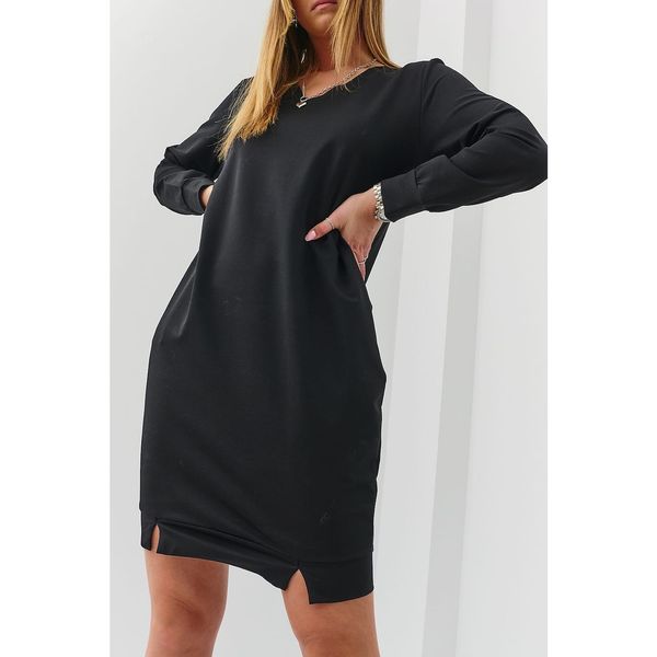 FASARDI Plain bauble dress with black pockets