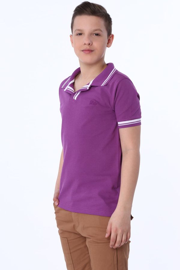 FASARDI Purple Boys' Polo T-Shirt