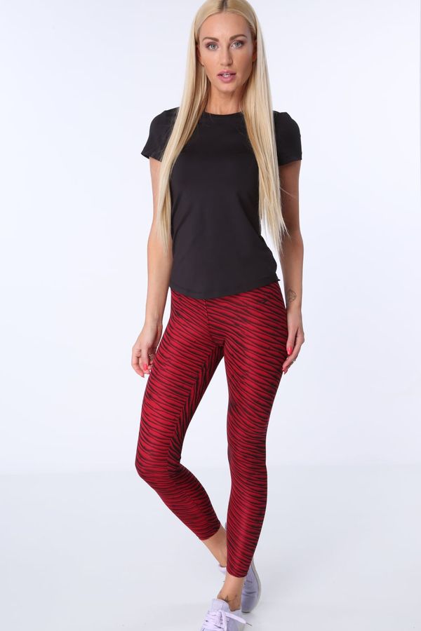 FASARDI Sports leggings with red pattern