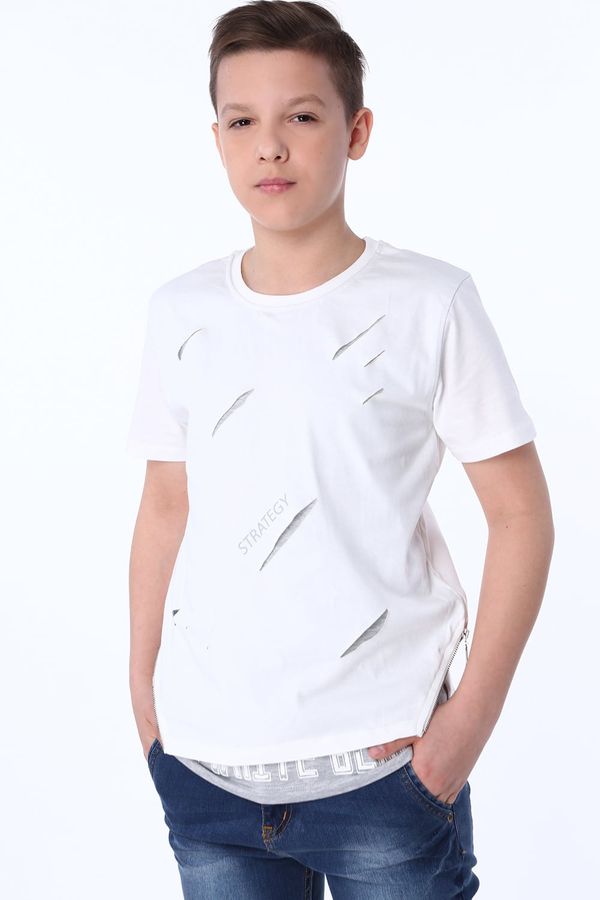 FASARDI T-shirt with slits boys' white