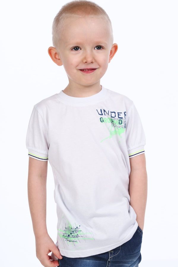 FASARDI White boys' T-shirt with inscriptions