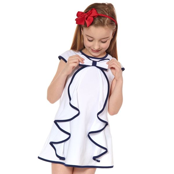 FASARDI White girl's dress with frills