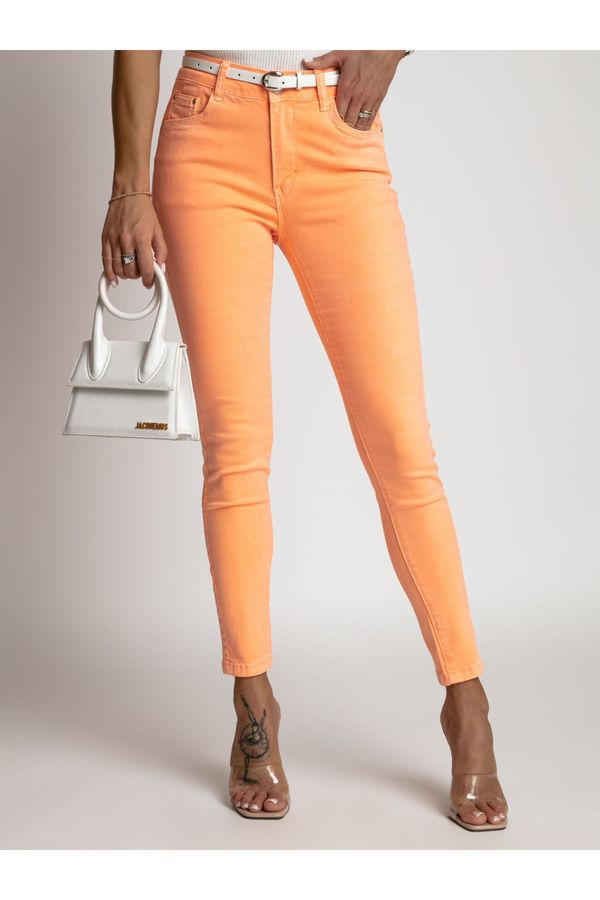 FASARDI Women's Orange Push Up Skinny Jeans AZRS36669