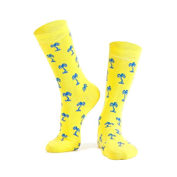 FASARDI Žluté dámské ponožky s palmami