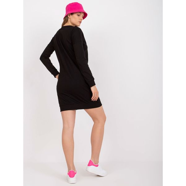 Fashionhunters Basic black sporty cotton dress