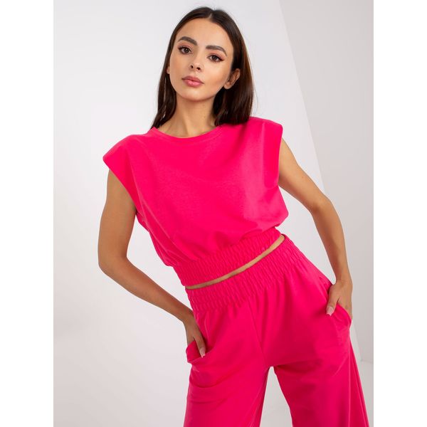 Fashionhunters Basic fuchsia set with RUE PARIS pockets