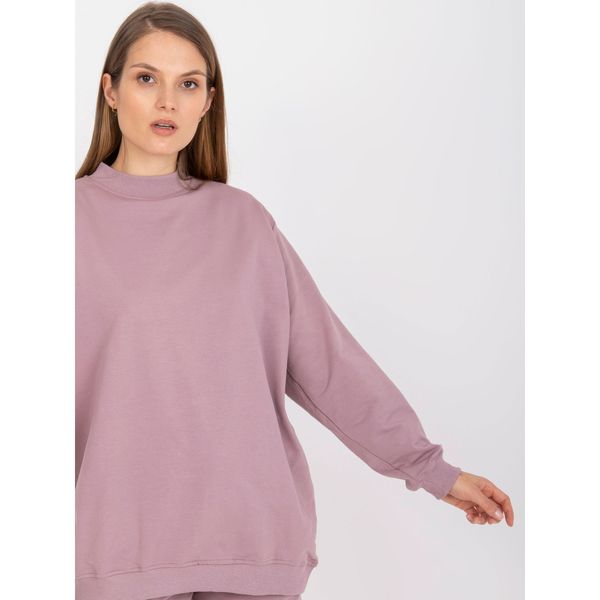 Fashionhunters Basic oversize dusty pink sweatshirt
