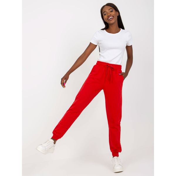 Fashionhunters Basic red jogger pants