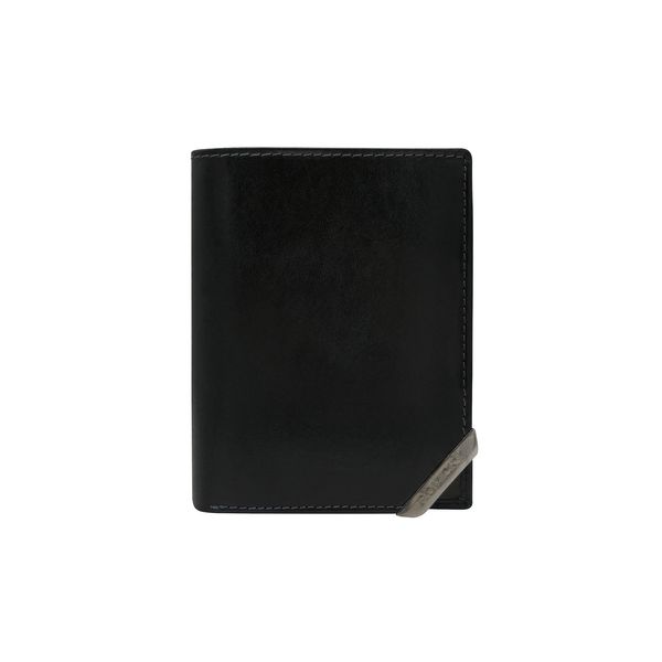 Fashionhunters Black and dark brown men's wallet with an accent