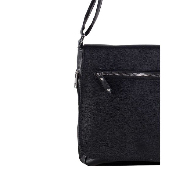 Fashionhunters Black eco-leather shoulder bag