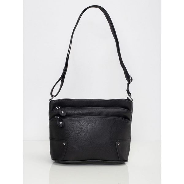Fashionhunters Black handbag made of ecological leather