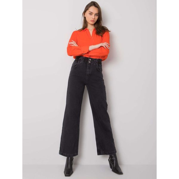 Fashionhunters Black high-waisted jeans from Milazzo