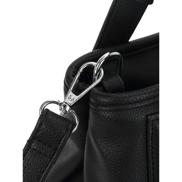 Fashionhunters Black LUIGISANTO shoulder bag with handles