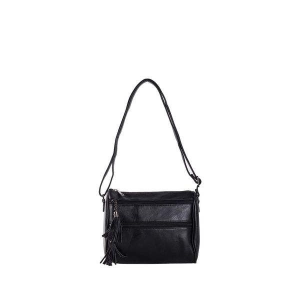 Fashionhunters Black messenger bag with a long strap