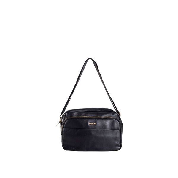 Fashionhunters Black messenger bag with a wide strap