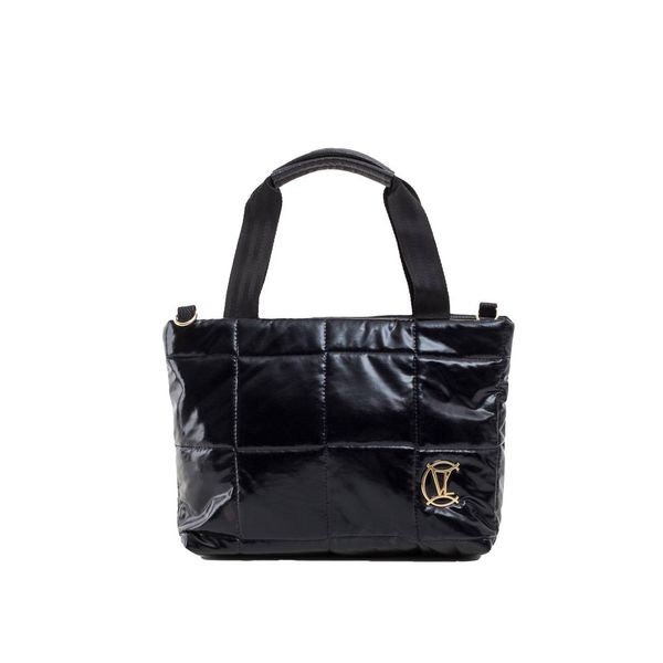 Fashionhunters Black oblong quilted bag