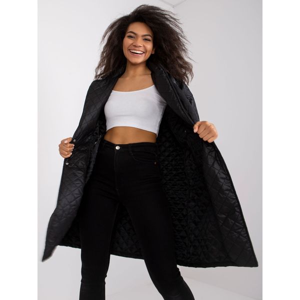 Fashionhunters Black quilted coat from Sofia