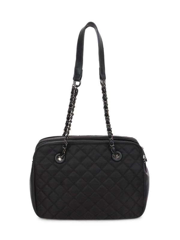 Fashionhunters Black quilted handbag LUIGISANTO
