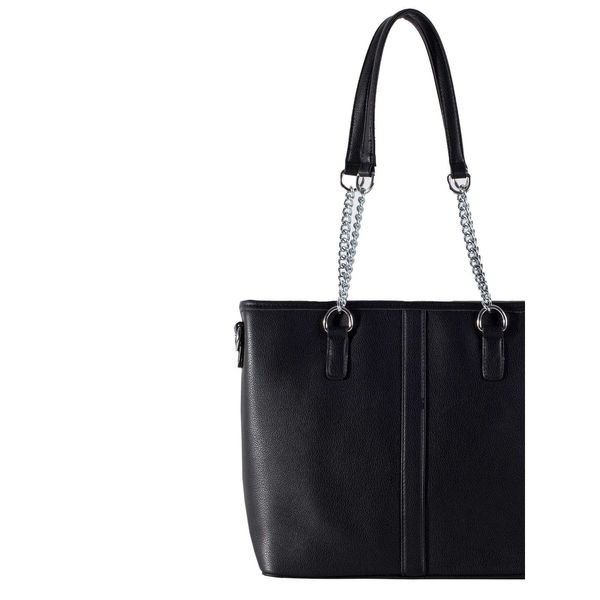 Fashionhunters Black roomy shoulder bag with handles