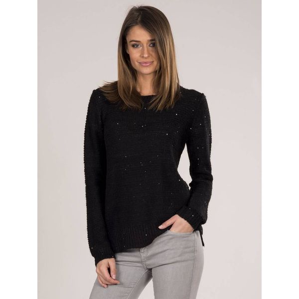 Fashionhunters Black sequin sweater