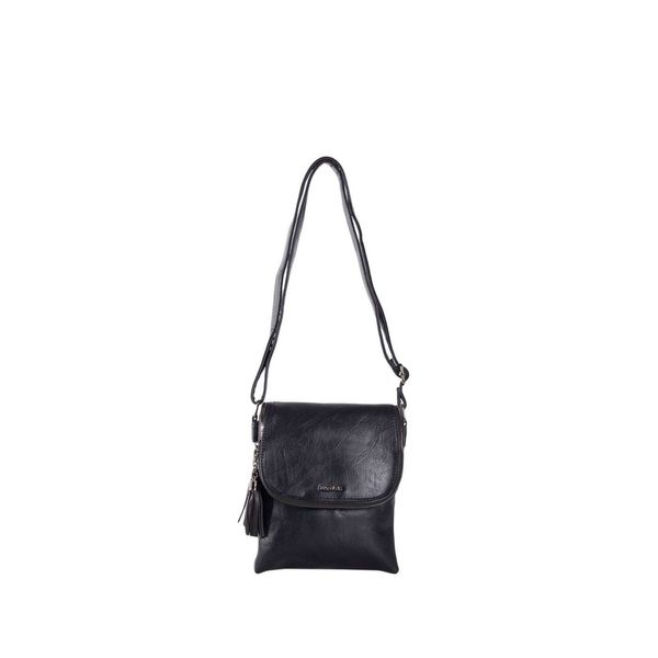 Fashionhunters Black small messenger bag with a thin strap