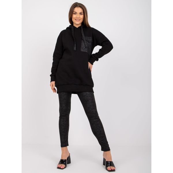 Fashionhunters Black two-piece tracksuit with Elba leggings